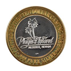 .999 Fine Silver Players Island Casino $10 Casino Limited Edition Gaming Token