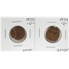 Image 1 : 1973-D & 1974-D Lincoln Cent with Off Center Strike Error Coins
