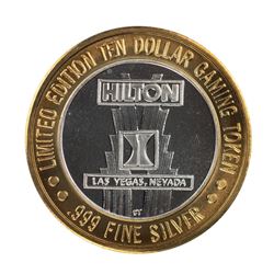 .999 Silver Hilton Las Vegas, Nevada $10 Casino Limited Edition Gaming Token