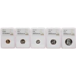 1955 (5) Coin Proof Set Graded NGC PF68