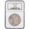 Image 1 : 1889-CC $1 Morgan Silver Dollar Coin NGC AU58