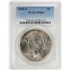Image 1 : 1926-S $1 Peace Silver Dollar Coin PCGS MS64