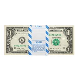 Pack of (100) Consecutive 2017 $1 Federal Reserve STAR Notes Dallas