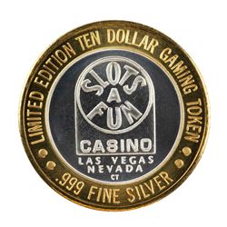 .999 Silver Slots A Fun Casino Las Vegas, NV $10 Limited Edition Casino Gaming Token