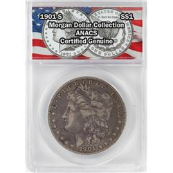 1901-S $1 Morgan Silver Dollar Coin ANACS Certified Genuine