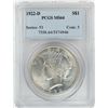 Image 1 : 1922-D $1 Peace Silver Dollar Coin PCGS MS64