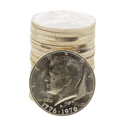 Roll of (20) Brilliant Uncirculated 1976-S Bicentennial 40% Silver Half Dollar Coins