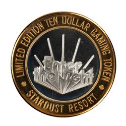 .999 Silver Stardust Resort Las Vegas $10 Casino Gaming Token Limited Edition