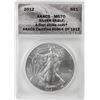 Image 1 : 2012 $1 American Silver Eagle Coin ANACS MS70 First Strike