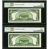 Image 2 : 1934A $5 Consecutive Silver Certificates PMG 64EPQ
