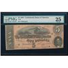 Image 1 : 1864 $5 Confederate States of America Note PMG 25