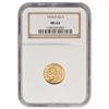 Image 1 : 1914-D $2.5 Indian Head Quarter Eagle Gold Coin NGC MS62