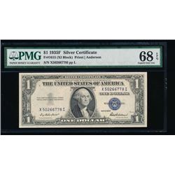 1935F $1 Silver Certificate PMG 68EPQ
