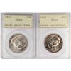 Image 1 : Lot of 1962-1963 Franklin Half Dollar Coins PCGS MS64 Old Green Rattlers