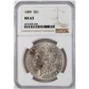 Image 1 : 1889 $1 Morgan Silver Dollar Coin NGC MS63