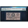 Image 1 : 50 Cent 1863 Confederate States of America Note PMG 64EPQ
