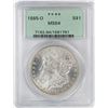 Image 1 : 1885-O $1 Morgan Silver Dollar Coin PCGS MS64 Old Green Holder