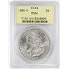 Image 1 : 1885-O $1 Morgan Silver Dollar Coin PCGS MS64 Old Green Holder