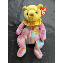 COLLECTIBLE - TY BEANIE BABY WITH TAGS (HAPPY BIRTHDAY NOVEMBER TOPAZ - MULTI COLOR BEAR)