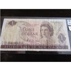 1967 NEW ZEALAND DOLLAR NOTE (VG)