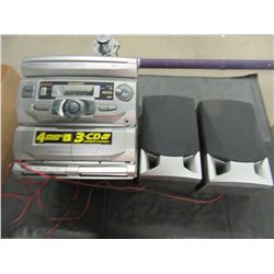 ESTATE - SHARP BOOKSHELF STEREO WITH 2 SPEAKERS (CD/RADIO/CASSETTE)