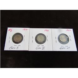 1912, 1920 & 1947 OLD KING SILVER COINS