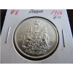 1966 BU CANADA SILVER HALF DOLLAR