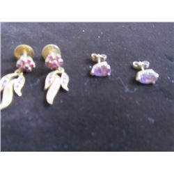 2 SETS OF GOLD EARRINGS