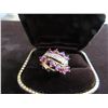Image 2 : ESTATE - AMETHYST & CZ STYLE DINNER RING