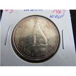 1967 WOLF CANADA SILVER HALF DOLLAR