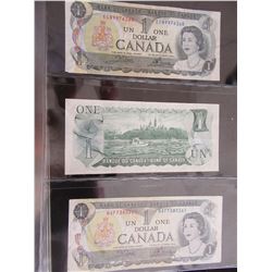 STOCK SHEET LAST OF CANADA $1 BILLS