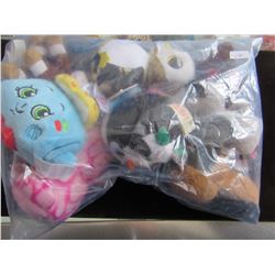 LOT OF 8 BEANIE BOOS PLUSH KEY CHAINS WITH ORIGINAL TAGS