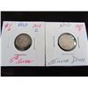 Image 1 : 1941C NEWFOUNDLAND SILVER NICKEL & DIME (2 PIECES)