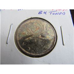 1962 NICELY TONED CH/BU CANADA SILVER QUARTER