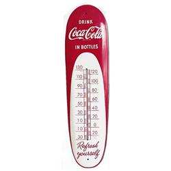 Near mint Coca-cola 50’s tin thermomete