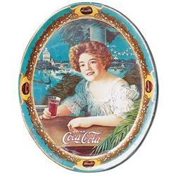1909 Coca-cola large oval serving tray