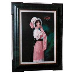 1914 Coca-cola tin Betty framed sign