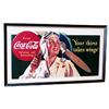 Image 1 : Coca-cola 1940 cardboard post. aviator 