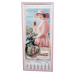 Coca-cola 1919 calendar girl and glass