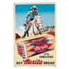 Image 1 : 1954 Merita Bread Lone Ranger tin sign