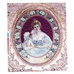 Rare Coca-cola 1903 tin sign Hilda Clar