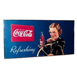 1936 rare Coca-cola cardboard poster