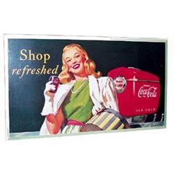 1948 Coca-cola cardboard poster
