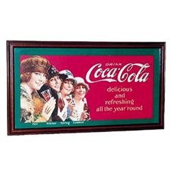 1923 Coca-cola cardboard trolley sign