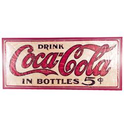 Coca-cola early 1900 canvass banner 