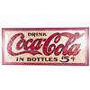 Image 1 : Coca-cola early 1900 canvass banner 