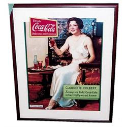 32 Coca-cola cardboard cutout C.Colbert