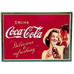 1942 Coca-cola near mint tin sign