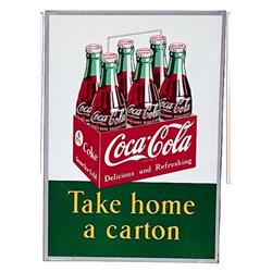 1951 Coca-cola tin 6 pk sign near mint