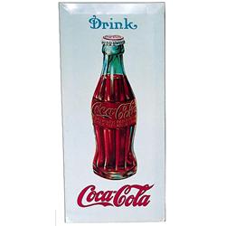 1920’s Coca-cola tin sign with bottle